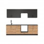 Кухня модульна Еверест Оптіма набір №6 Антрацит+Дуб крафт золотий 2,6 м (без стільниці) (DTM-5715)