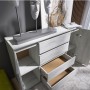 Комод Эверест КЛ-4 Лайт (телескопические) 140х38х93 см Дуб Крафт белый (EVR-071077)