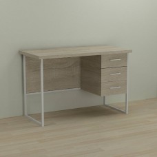Письмовий стіл Ferrum-decor Гаррі 76x140x70 білий ДСП Дуб Сонома 32мм (FRD-101017)