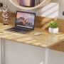 Компьютерный стол Ferrum-decor Скай 75x140x60 белый ДСП Дуб Сан-Марино 16мм (FRD-101084)
