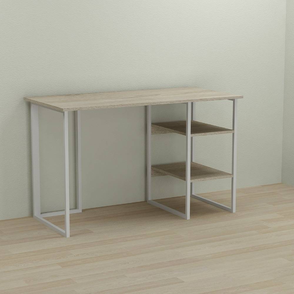 Письменный стол Ferrum-decor Кевин 75x140x70 белый ДСП Дуб Сонома 16мм (FRD-101288)
