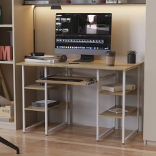 Письмовий стіл Ferrum-decor Тім 75x140x70 білий ДСП Дуб Сонома 16мм (FRD-101382)