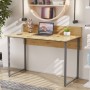 Компьютерный стол Ferrum-decor Скай 75x140x70 серый ДСП Дуб Сан-Марино 16мм (FRD-101584)
