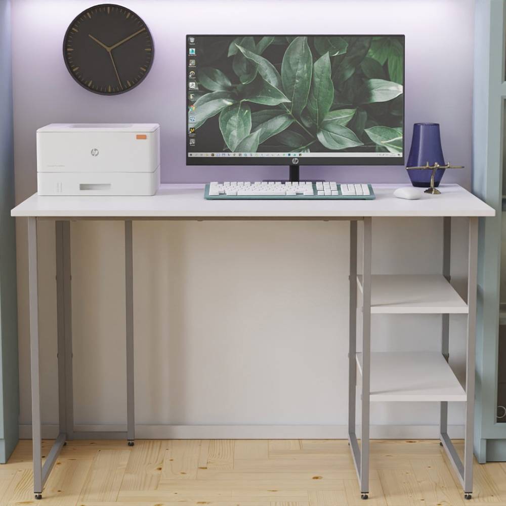 Письменный стол Ferrum-decor Кевин 75x120x70 серый ДСП Белое 16мм (FRD-101747)
