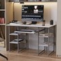 Письменный стол Ferrum-decor Тим 75x120x70 серый ДСП Белое 16мм (FRD-101887)