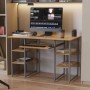 Компьютерный стол Ferrum-decor Тим 75x140x60 серый ДСП Дуб Сан-Марино 16мм (FRD-102471)