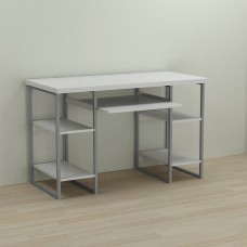 Письмовий стіл Ferrum-decor Тім 76x140x70 сірий ДСП Біле 32мм (FRD-101902)