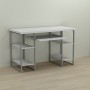 Письменный стол Ferrum-decor Тим 76x140x70 серый ДСП Белое 32мм (FRD-101902)