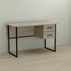 Письмовий стіл Ferrum-decor Дакота 75x140x60 чорний ДСП Дуб Сонома 16мм (FRD-101927)