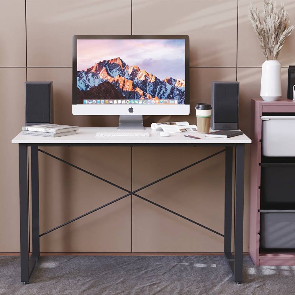 Письменный стол Ferrum-decor Дейв 75x140x60 черный ДСП Белое 16мм (FRD-101983)