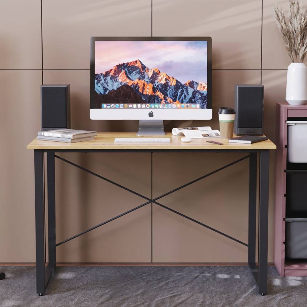 Компьютерный стол Ferrum-decor Дейв 75x140x70 черный ДСП Дуб Сан-Марино 32мм (FRD-102021)