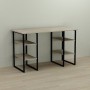 Письменный стол Ferrum-decor Карэн 75x140x60 черный ДСП Дуб Сонома 16мм (FRD-102051)