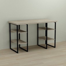 Письмовий стіл Ferrum-decor Карен 76x140x70 чорний ДСП Дуб Сонома 32мм (FRD-102076)