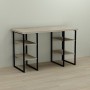 Письменный стол Ferrum-decor Карэн 76x120x60 черный ДСП Дуб Сонома 32мм (FRD-102046)