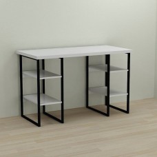 Письмовий стіл Ferrum-decor Карен 76x140x70 чорний ДСП Біле 32мм (FRD-102075)