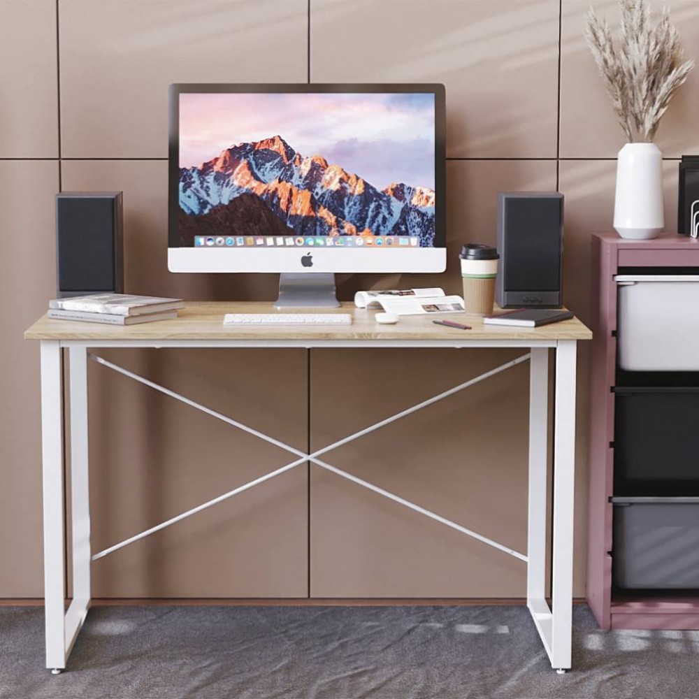 Письменный стол Ferrum-decor Дейв 75x140x60 белый ДСП Дуб Сонома 16мм (FRD-102157)