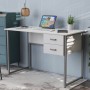 Письменный стол Ferrum-decor Дакота 75x140x60 серый ДСП Белое 16мм (FRD-102320)