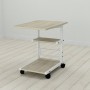Стол приставной Ferrum-decor Адан 62x40x60 металл Белый ДСП Дуб Сонома 16мм (FRD-102494)