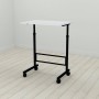 Стол приставной Ferrum-decor Амиго 62x60x40 металл Черный ДСП Белое 16мм (FRD-102526)