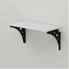 Полиця настінна Ferrum-decor Ханді 2 240x500x240 метал Чорний ДСП Біле 16 мм (FRD-102554)