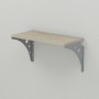 Полиця настінна Ferrum-decor Ханді 2 240x500x240 метал Сірий ДСП Сонома 16 мм (FRD-102627)