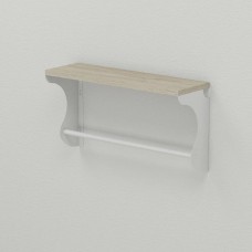 Полиця настінна Ferrum-decor Юзібі 270x700x150 метал Білий ДСП Сонома 16 мм (FRD-102705)