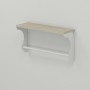 Полка настенная Ferrum-decor Юзиби 270x700x150 металл Белый ДСП Сонома 16 мм (FRD-102705)