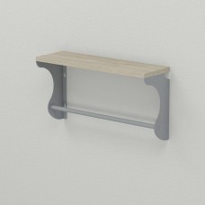 Полиця настінна Ferrum-decor Юзібі 270x700x150 метал Сірий ДСП Сонома 16 мм (FRD-102712)