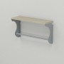 Полиця настінна Ferrum-decor Юзібі 270x500x150 метал Сірий ДСП Сонома 16 мм (FRD-102670)