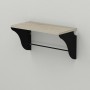 Настінна полиця Ferrum-decor Комфі 260x700x240 метал Чорний ДСП Сонома 16 мм (FRD-102761)