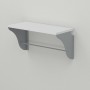 Настінна полиця Ferrum-decor Комфі 260x600x240 метал Сірий ДСП Біле 16 мм (FRD-102751)