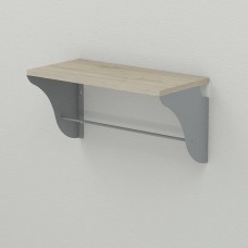 Настінна полиця Ferrum-decor Комфі 260x700x240 метал Сірий ДСП Сонома 16 мм (FRD-102775)