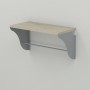 Настінна полиця Ferrum-decor Комфі 260x500x240 метал Сірий ДСП Сонома 16 мм (FRD-102733)