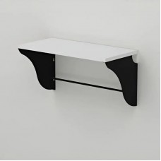 Настінна полиця Ferrum-decor Комфі 260x600x240 метал Чорний ДСП Біле 16 мм (FRD-102737)