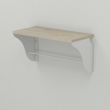 Настінна полиця Ferrum-decor Комфі 260x700x240 метал Білий ДСП Сонома 16 мм (FRD-102768)