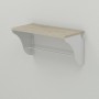 Настінна полиця Ferrum-decor Комфі 260x500x240 метал Білий ДСП Сонома 16 мм (FRD-102726)