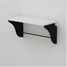 Настінна полиця Ferrum-decor Комфі 260x700x240 метал Чорний ДСП Біле 16 мм (FRD-102758)
