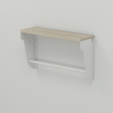 Настінна полиця Ferrum-decor Світ 300x600x150 метал Білий ДСП Сонома 16 мм (FRD-102810)
