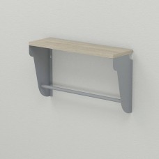 Настінна полиця Ferrum-decor Світ 300x600x150 метал Сірий ДСП Сонома 16 мм (FRD-102817)