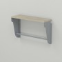 Настінна полиця Ferrum-decor Світ 300x600x150 метал Сірий ДСП Сонома 16 мм (FRD-102817)