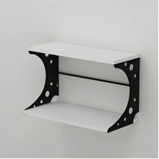 Настінна полиця Ferrum-decor Букін 330x500x240 метал Чорний ДСП Біле 16 мм (FRD-102842)