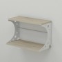 Настінна полиця Ferrum-decor Букін 330x600x240 метал Білий ДСП Сонома 16 мм (FRD-102873)