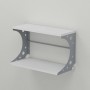 Настінна полиця Ferrum-decor Букін 330x500x240 метал Сірий ДСП Біле 16 мм (FRD-102856)