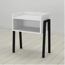Тумба модульна Ferrum-decor Джузі 540x450x320 метал Чорний ДСП Біле 16 мм (FRD-102968)
