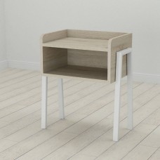 Тумба модульна Ferrum-decor Джузі 540x450x320 метал Білий ДСП Сонома 16 мм (FRD-102978)