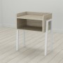 Тумба модульна Ferrum-decor Джузі 540x450x320 метал Білий ДСП Сонома 16 мм (FRD-102978)