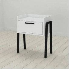 Тумба модульна Ferrum-decor Бетті 540x450x320 метал Чорний ДСП Біле 16 мм (FRD-102989)