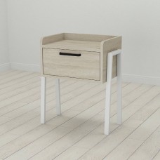 Модульна тумба Ferrum-decor Бетті 540x450x320 метал Білий ДСП Сонома 16 мм (FRD-102993)
