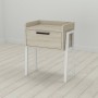 Модульна тумба Ferrum-decor Бетті 540x450x320 метал Білий ДСП Сонома 16 мм (FRD-102993)