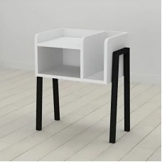 Тумба модульна Ferrum-decor Амелі 540x450x320 метал Чорний ДСП Біле 16 мм (FRD-103004)